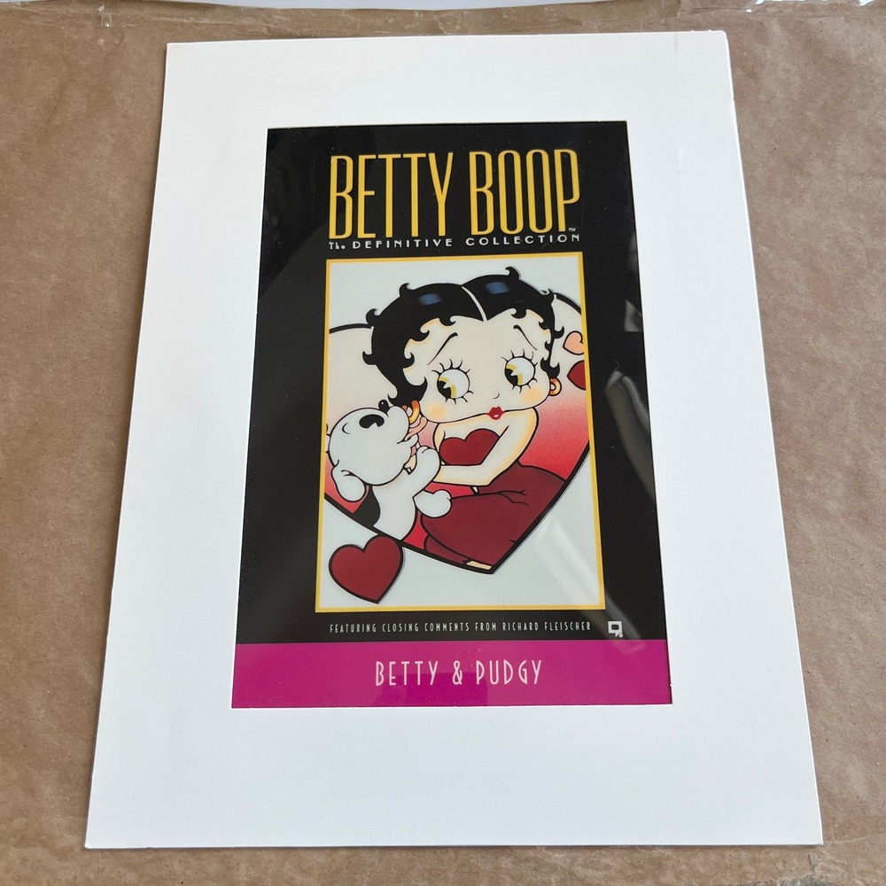 Betty Boop The Definitive Collection Art Print Betty & Pudgy 8x10 Matted